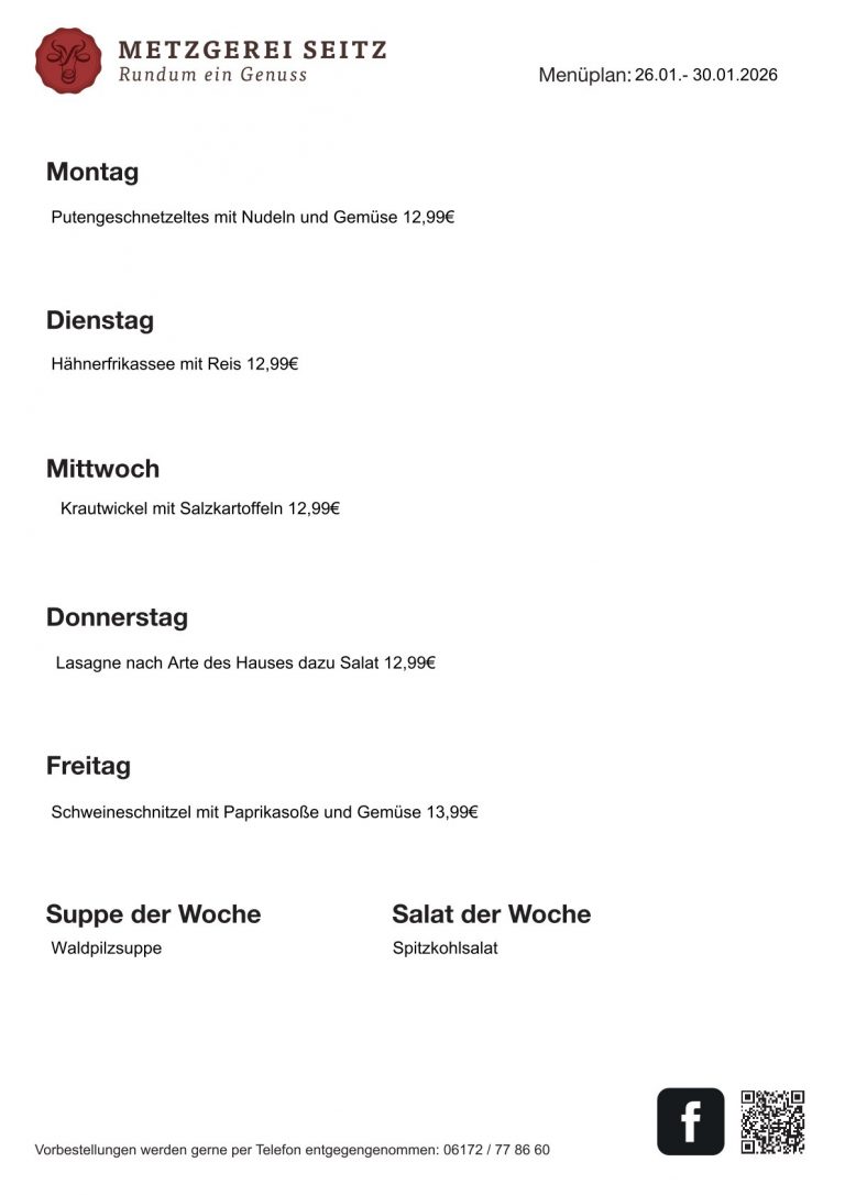 Wochenkarte 26.01.-30.01.2026