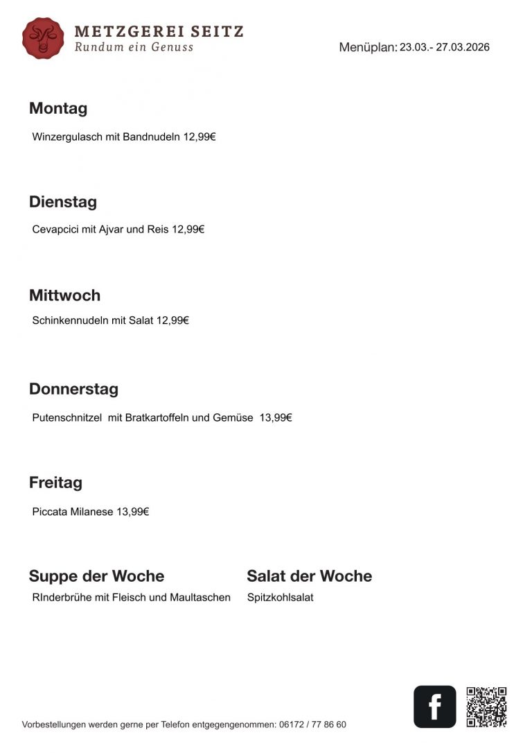 WOchenkarte 23.03.-27.03.2026