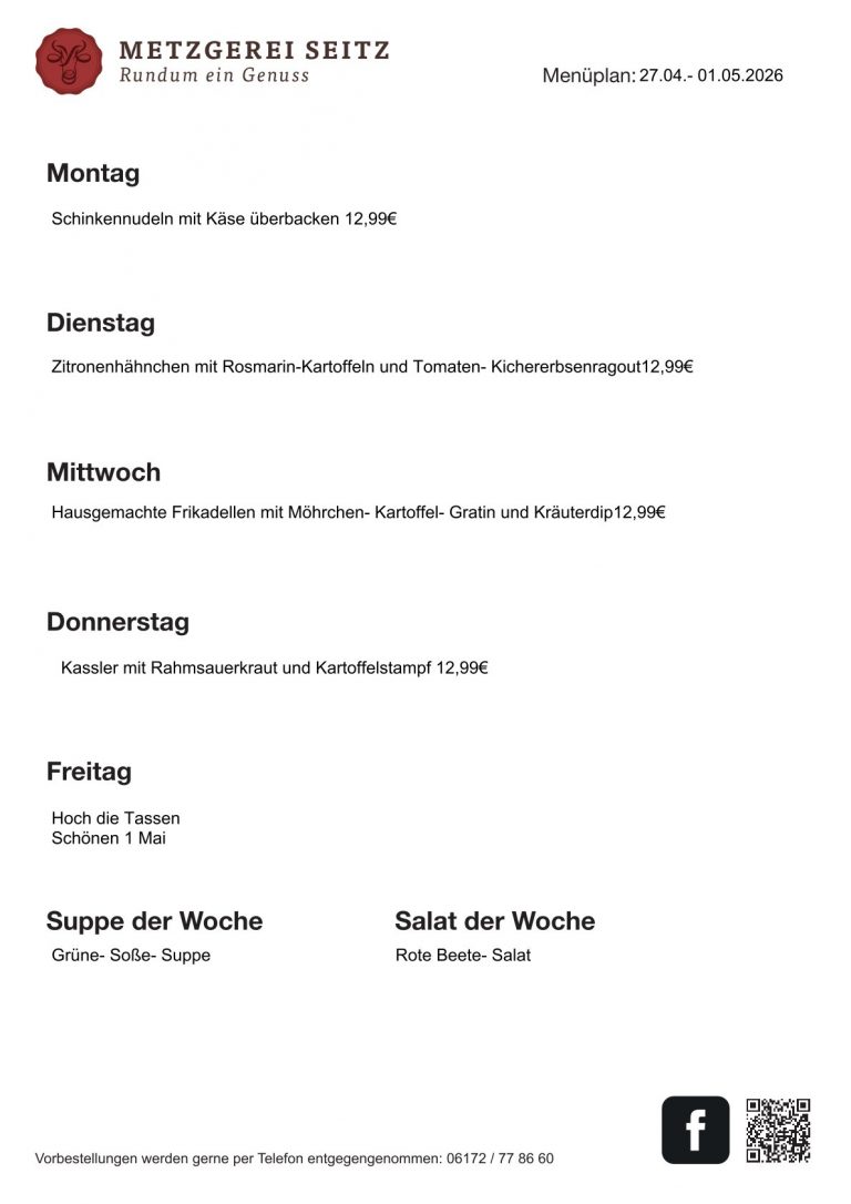 Wochenkarte 27.04.-01.05.2026