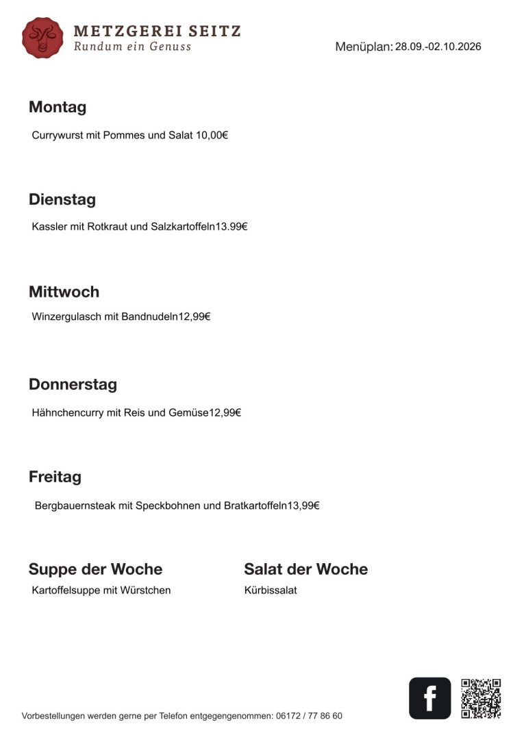 Wochenkarte 28.09.-02.10.2026